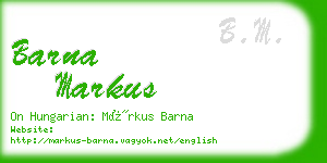 barna markus business card